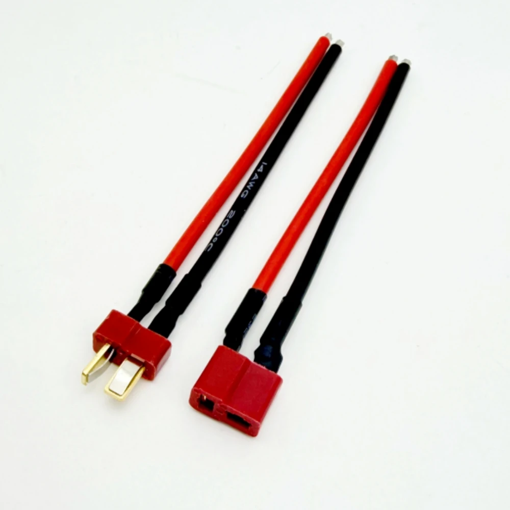 4 Stück Deans T-Stecker (männlich/weiblich) mit 14AWG weichem Silikondraht für RC Lipo Akku – Erweiterungskabel im Großhandel – Detail 4