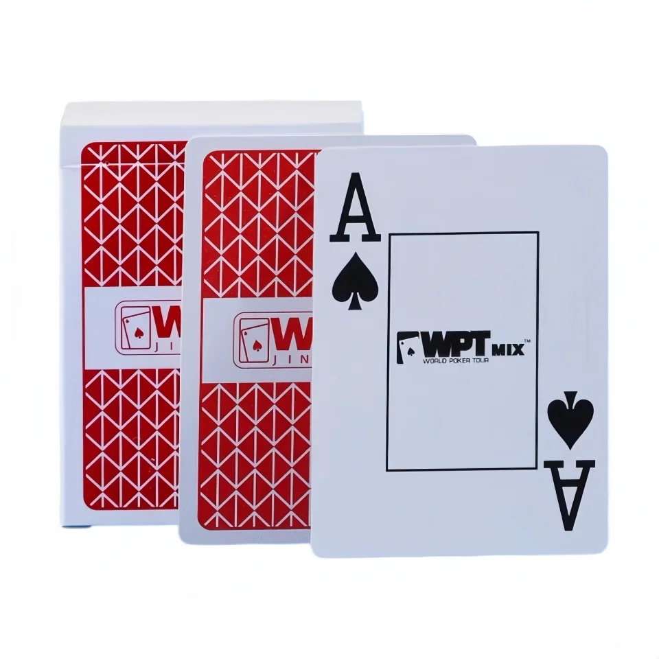 2/12 Poker Decks, Waterproof PVC Playing Cards, WPT Texas Hold'em, High-Grade Anti-Fold Plastic Competition Cards