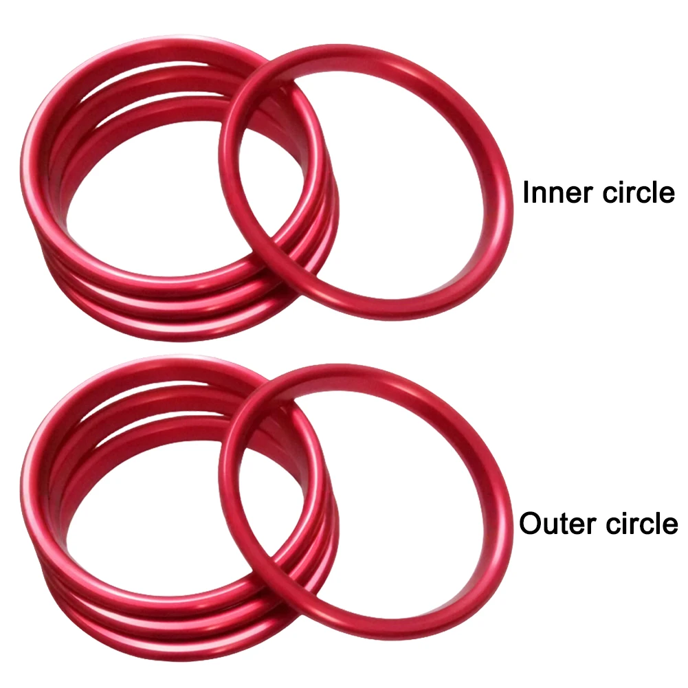 Vehicle Aesthetic Upgrade Air Outlet Decorative Ring 50.98mm 53.28mm Enhanced Vehicle Aesthetics Mix And Match Finishes
