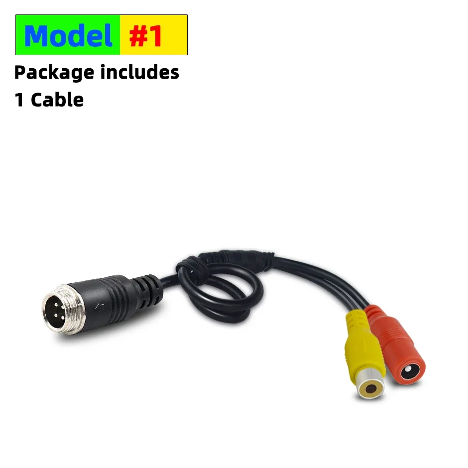 4Pin Aviation Head Male/Female To RCA AV/Female DC Multiple Cable Plug Adapter Converter for Car Rear Camera Monitor To Choose