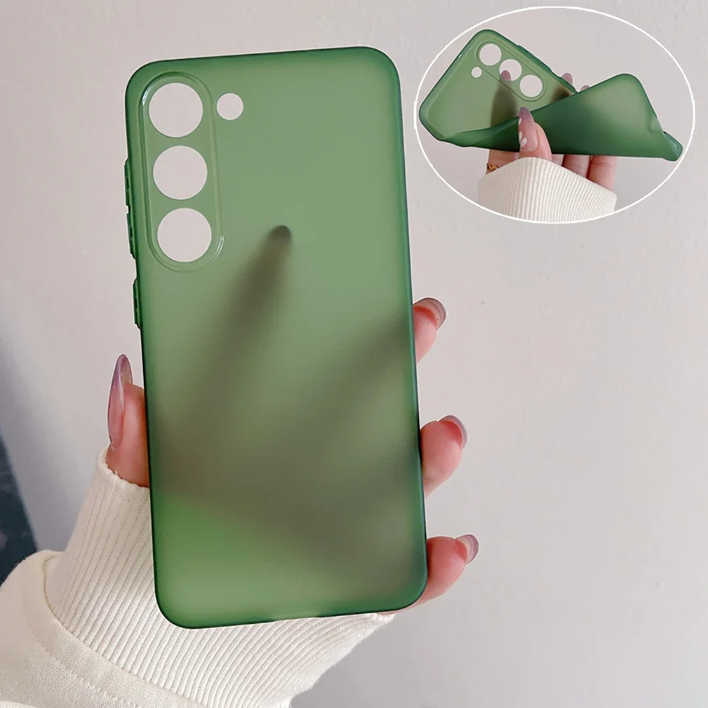 Ultra cienkie, matowe, półprzezroczyste etui ochronne do Samsunga S26 ULTRA S25 FE S24 S23 FE S22 S21 Plus Ultra Note 20 Ultra, miękka tylna obudowa.