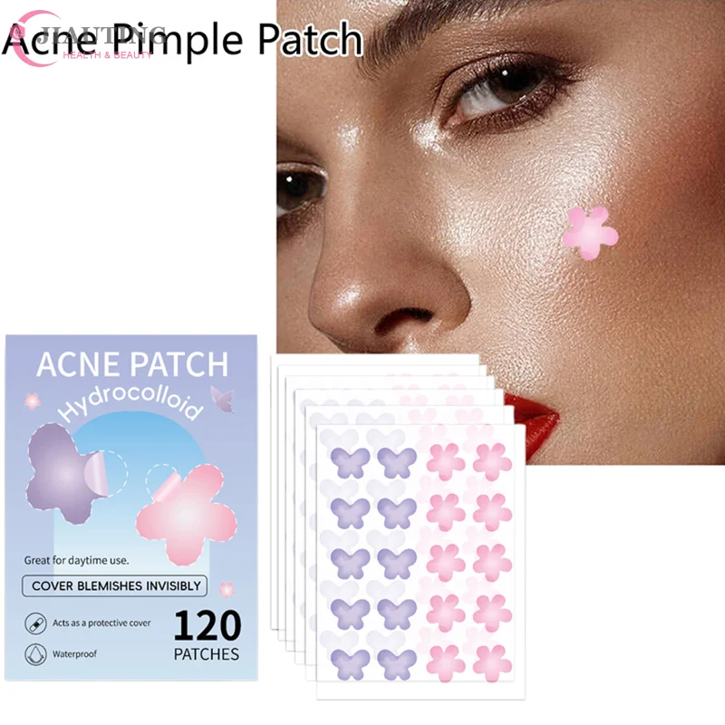 100/120PC Patch สิวดอกไม้สิว Patch สิวที่มองไม่เห็นกําจัดสิว Skin Care สติกเกอร์คอนซีลเลอร์ Face Spot เครื่องมือแต่งหน้าความงาม