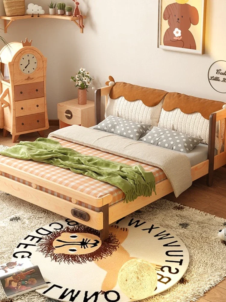 

Children's Bed Boy Solid Wood Girl Bedroom Children Girl Child Single Bed