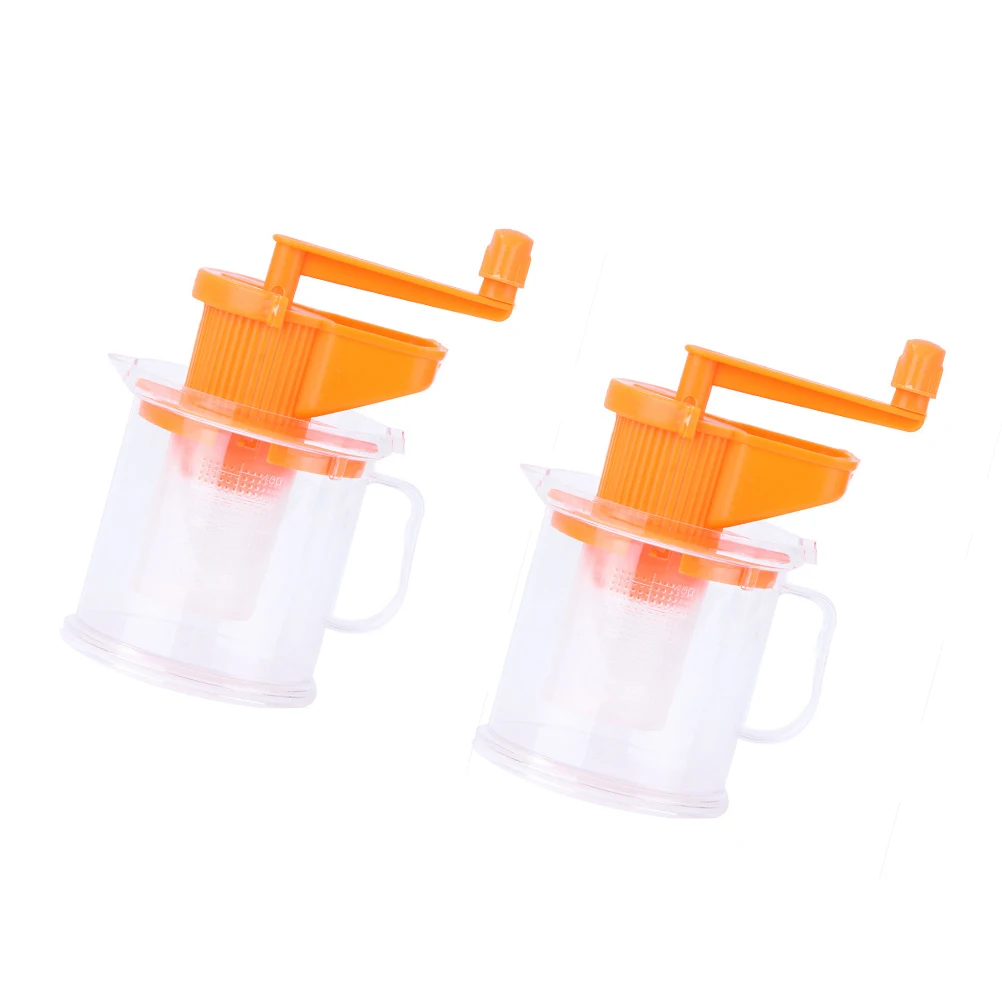 

2pcs Manual Soybean Milk Machine Food Grade Fruit Juicer Sturdy Universal For Soybeans Lemon Easy To Clean Safe Reliable