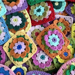 Colorful Handmade  crochet table place mat pad cloth cup doily Coffee coaster Christmas flower placemat wedding kitchen 9.5CM 30