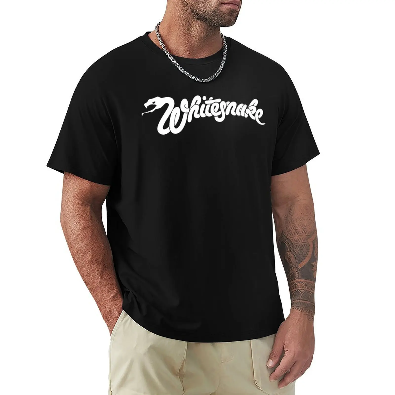 Whitesnake logo essential t shirt T-Shirt customs korean fashion blacks for a boy fruit of the loom mens t shirts