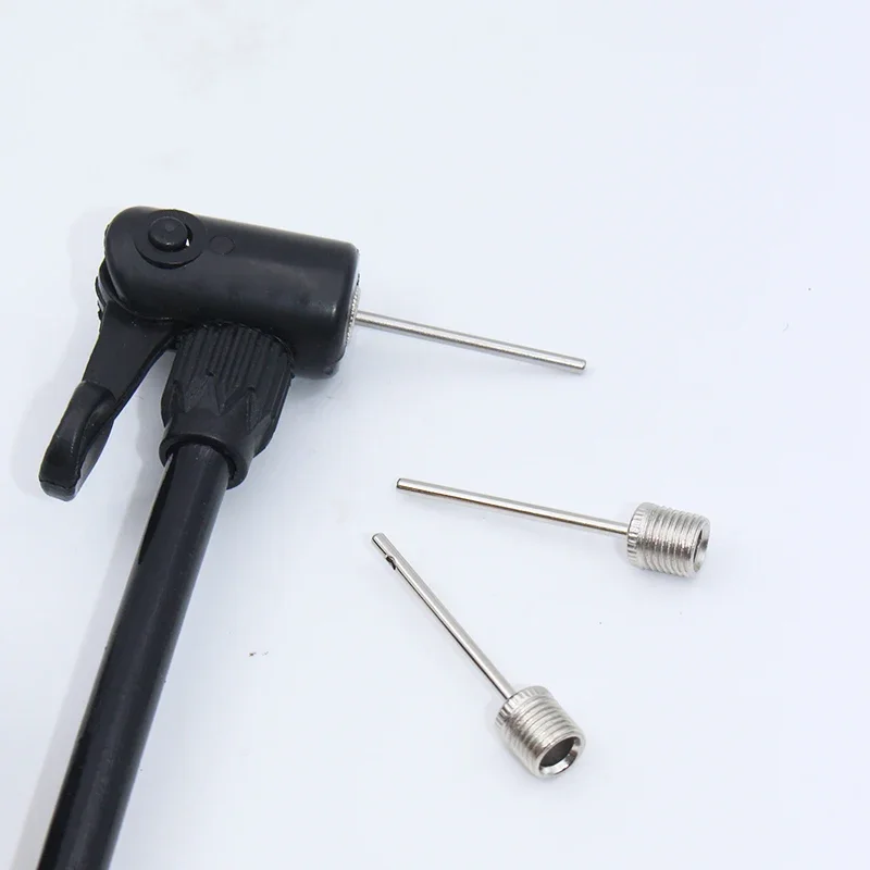 Bola de ar agulha bomba aço inoxidável novo pino basquete inflar agulha futebol válvula inflável adaptadores bico