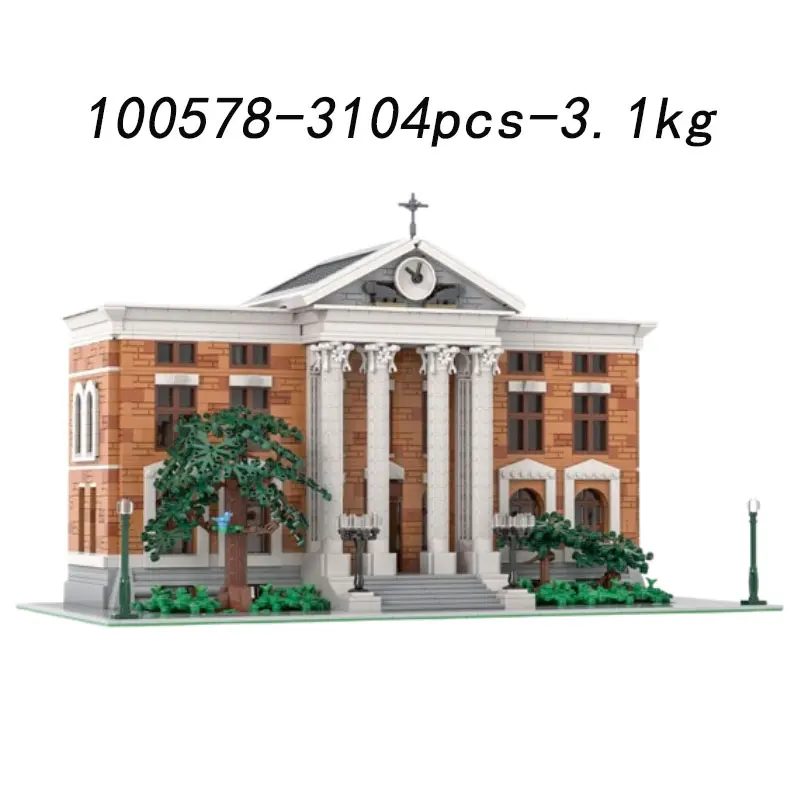 بقعة MOC-100578 3104 قطعة البناء الحديثة وحدات برج الساعة لتقوم بها بنفسك تجميع الجسيمات الصغيرة اللبنات لعبة تعليمية نموذج Gi