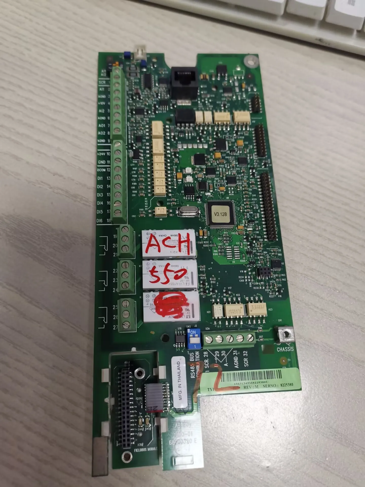 Imagem -02 - Placa Inversora Abb Acs550 Placa Principal para Cpu Série 15 22 30 37 45kw Placa io de Controle