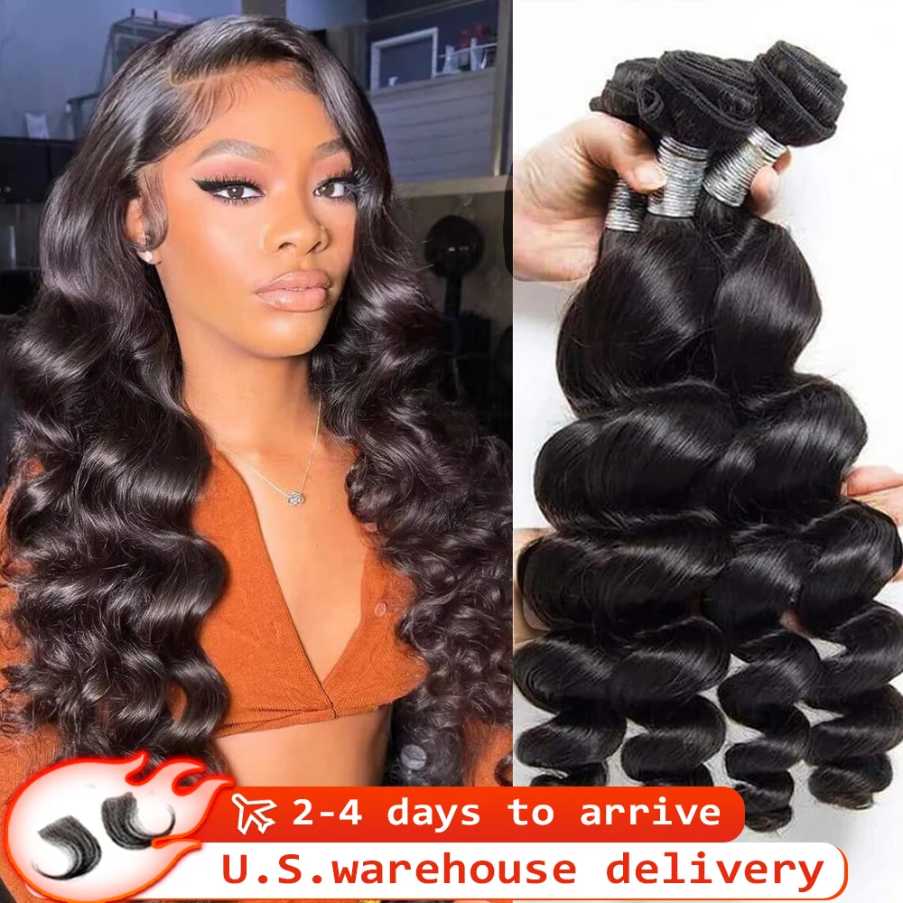 

8-36 дюймов Волна воды Необработанные пучки человеческих волос 100% необработанные девственные 3/4 шт. Влажные и волнистые свободные пучки глубоких волн Наращивание волос