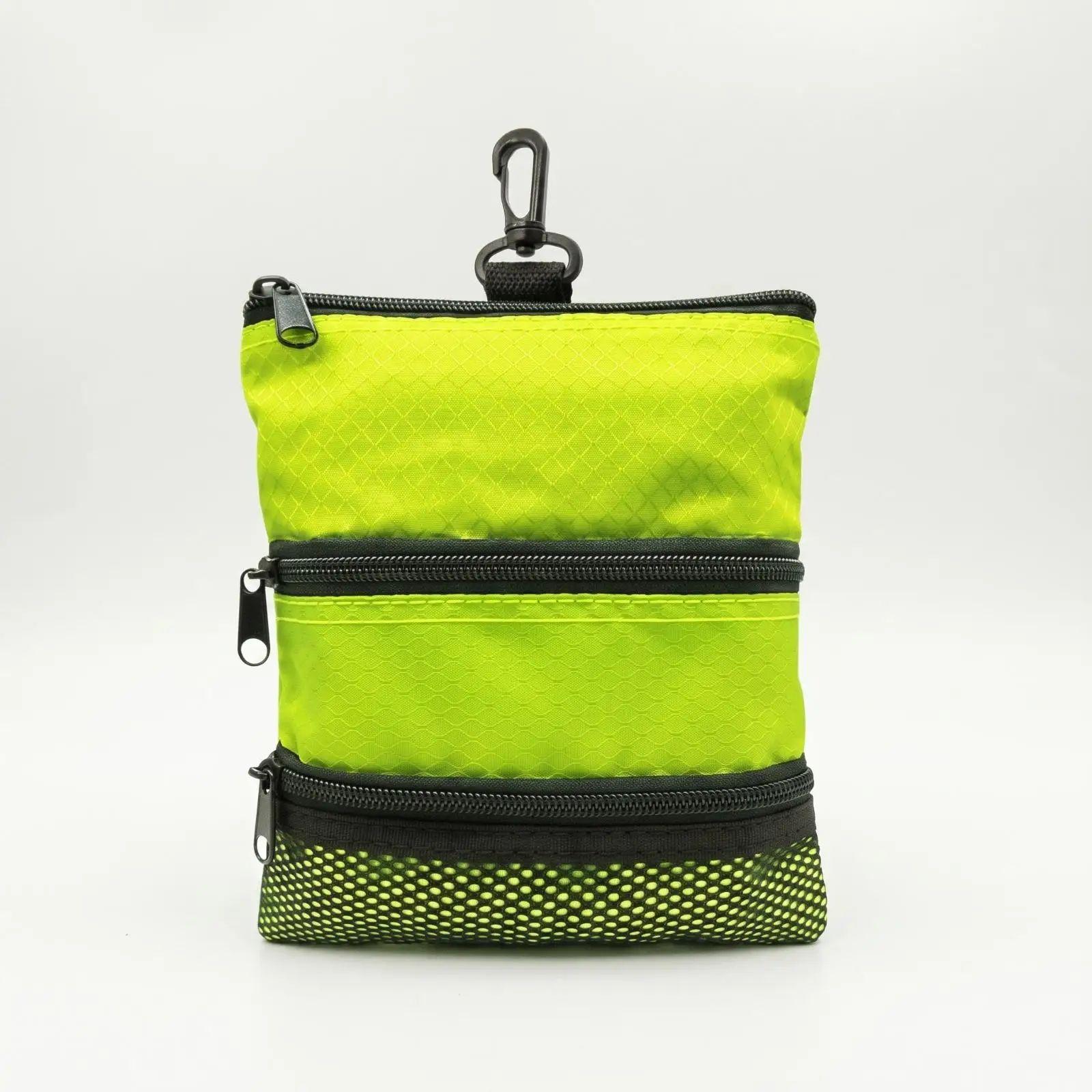 Portable Golf Pouch for Balls and Tees with Rotating Hook Fits Golf Bag Caddy Lightweight Polyester Sport Accessory