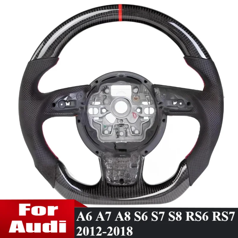

Руль из карбона для Audi A6 2012-2018, A7 2011-2018, A8 2013, S6 2013-2018, S7 2012-2018, S8 2013-2018 с перфорированной кожей