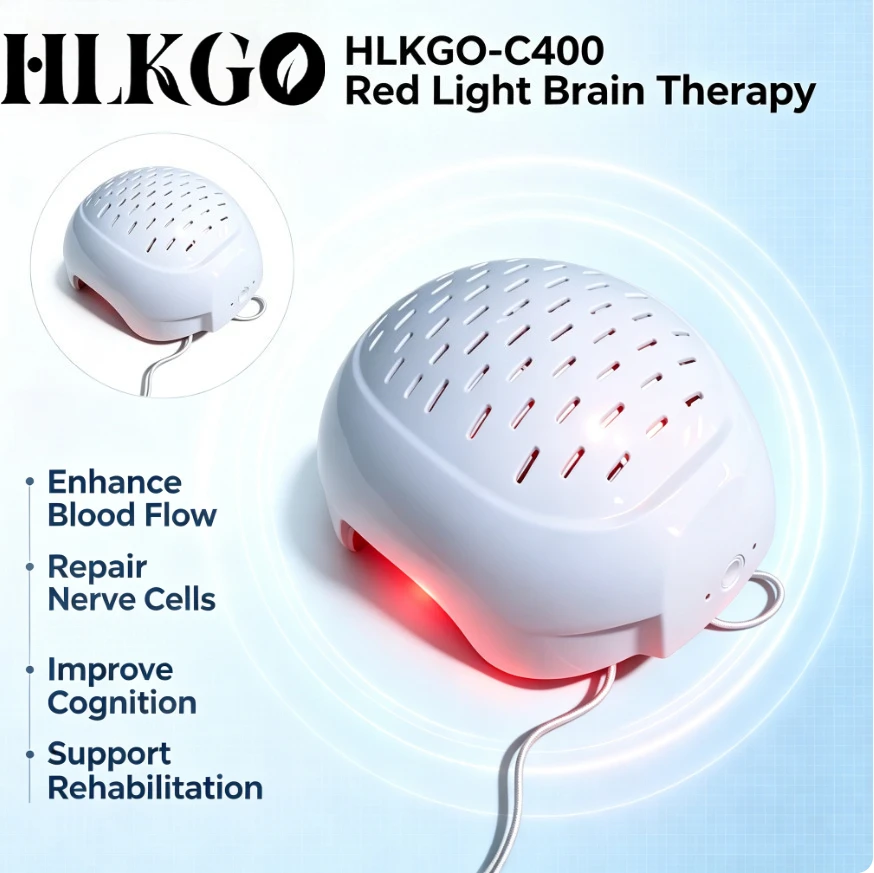 Parkinson Stroke Insomnia Neuro Care – 1070nm PBM Infrared Therapy Helmet Device for Home Rehabilitation