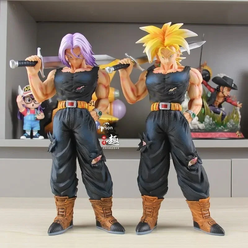 

Dragon Ball Super Saiyan Trunks With Sword Figure Anime Gk Statue Collectible Model Desktop Decoration Birthday Gift For Adult