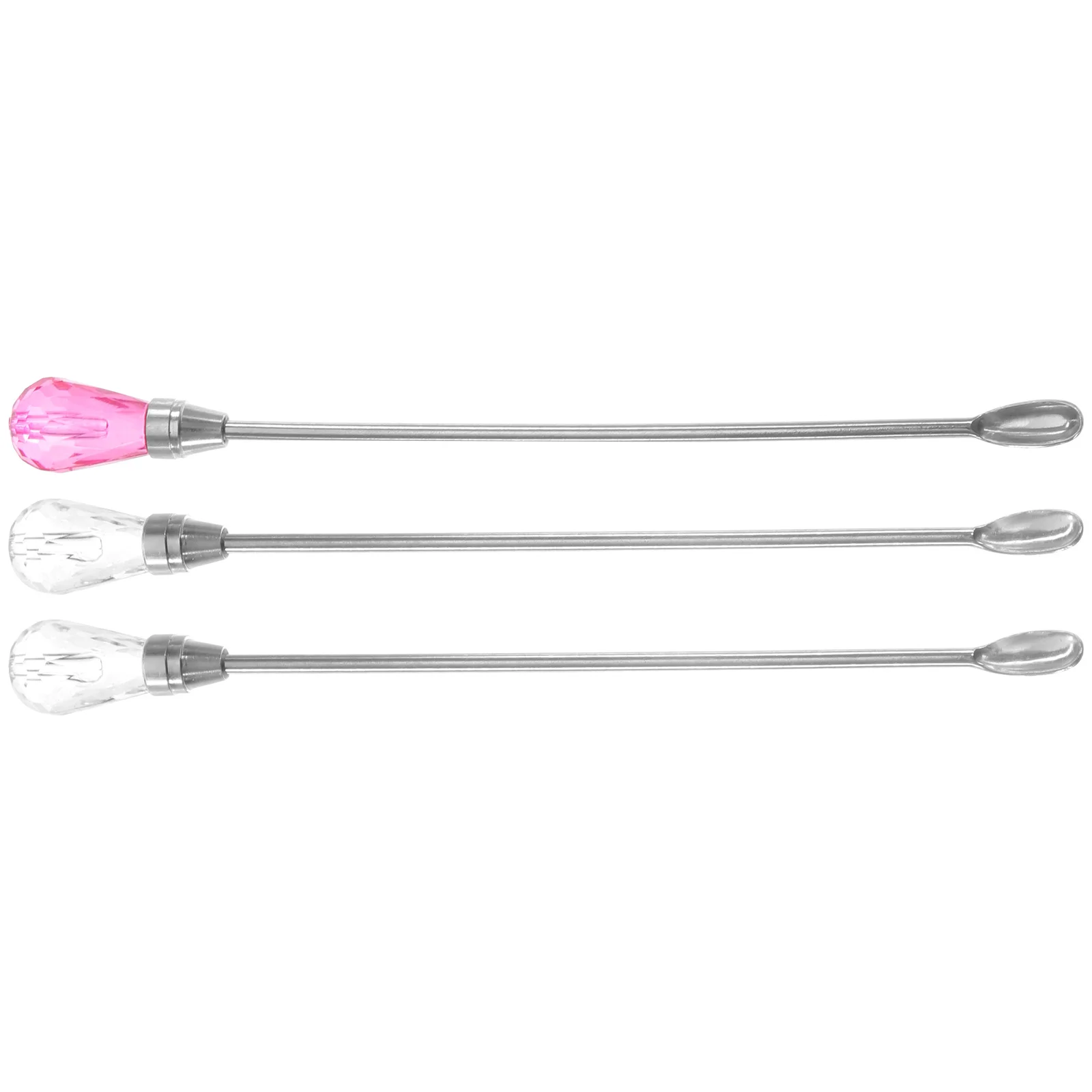 

3Pcs Pigment Stirring Rod Tattoo Ink Mixer Metal Spoons Eyebrows Powder Mixer Stir Sticks for Paint Mixing Brow Powder Spoon
