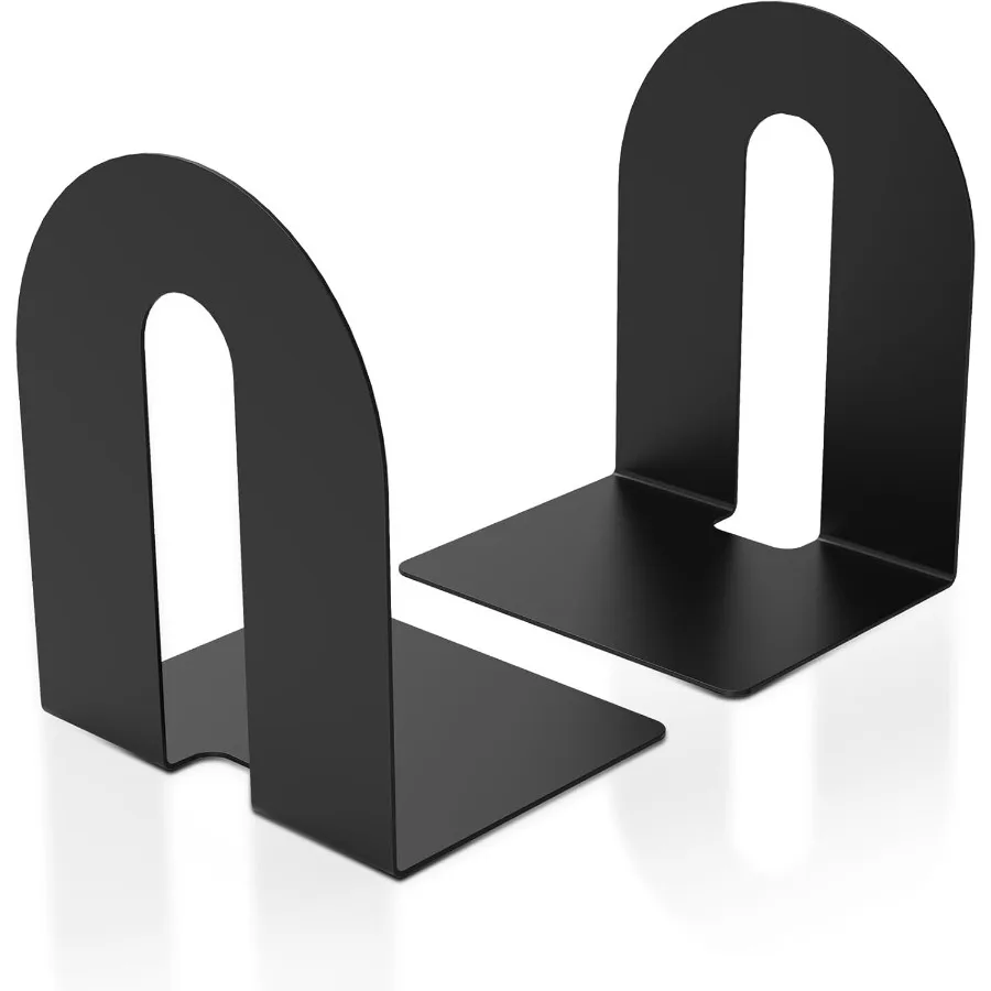 Heavy Duty 10 boekensteunen 1 paar zwarte boekensteunstopper voor zware boeken Ideaal voor kantoor- en thuisboekenplanken Perfect om vast te houden B