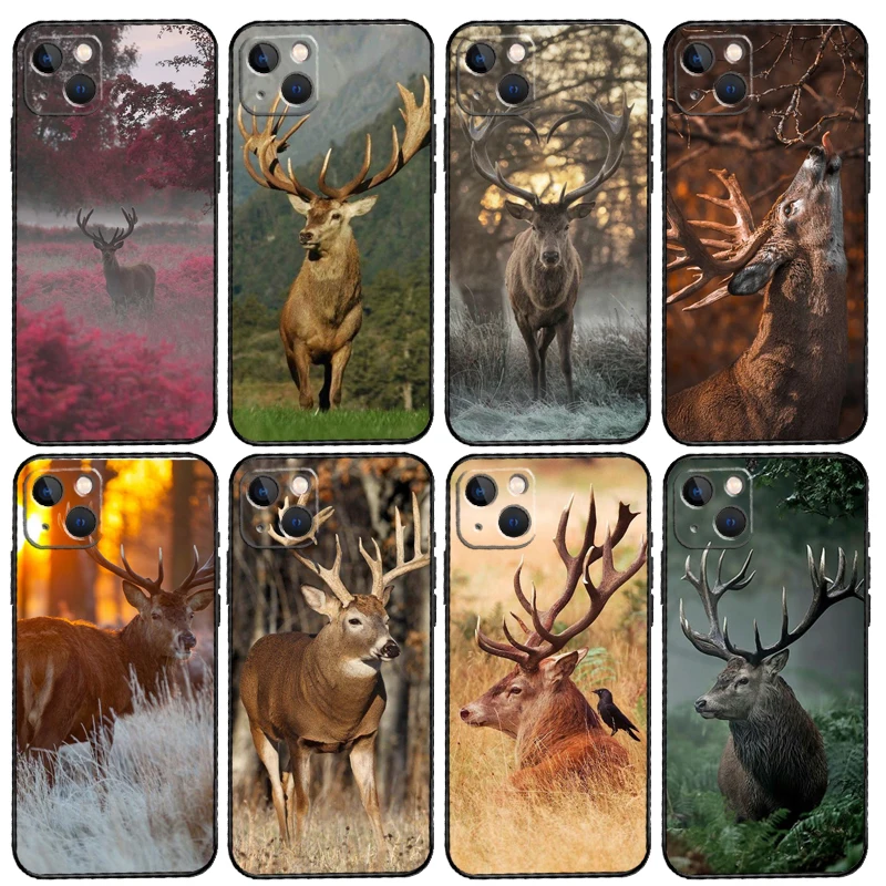 STUNNING DEER Animal Phone Case For iPhone 11 15 12 13 14 16 Pro Max 7 8 Plus X XR XS Mas Shell Cover