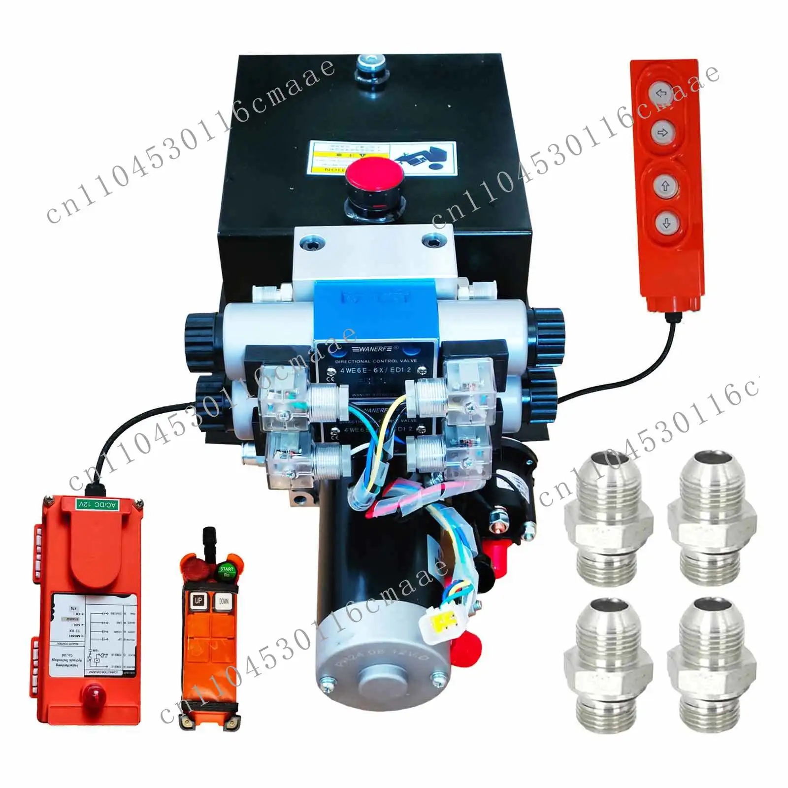Remote control two-way four-output 1200-watt hydraulic power unit