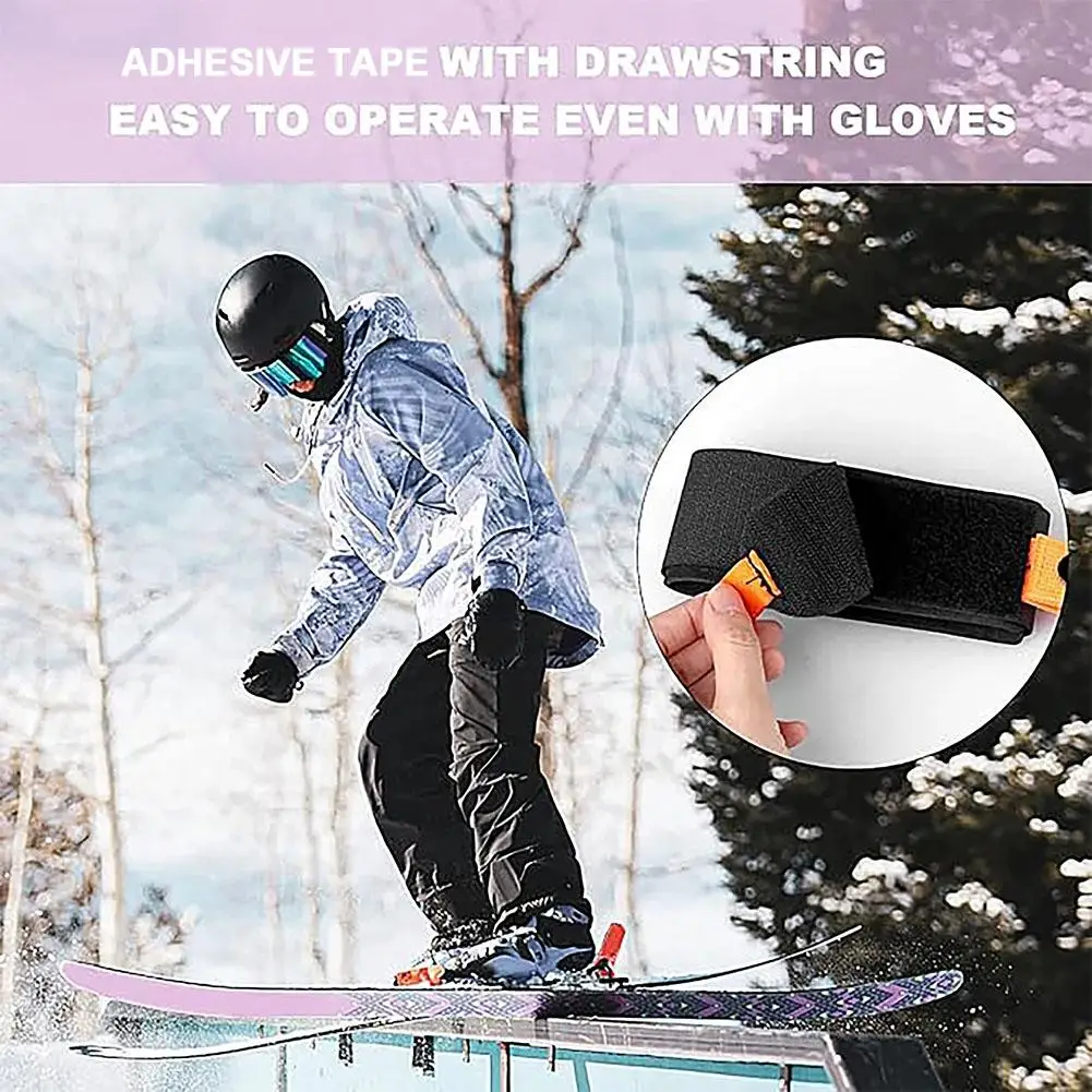 Adjustable Ski Pole Shoulder Strap Ant-slip Snowboard Fixed Strap For Ski Board Perfect For Carrying Skis Skiboards P5p0