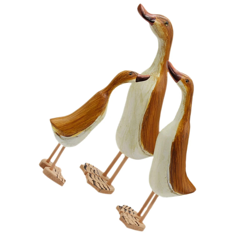 

3pcs Wooden Carved Animal Desktop Decor For Home Desktop Animal Decoration Office Table Ornament Wood Craft Wood Craft Statue