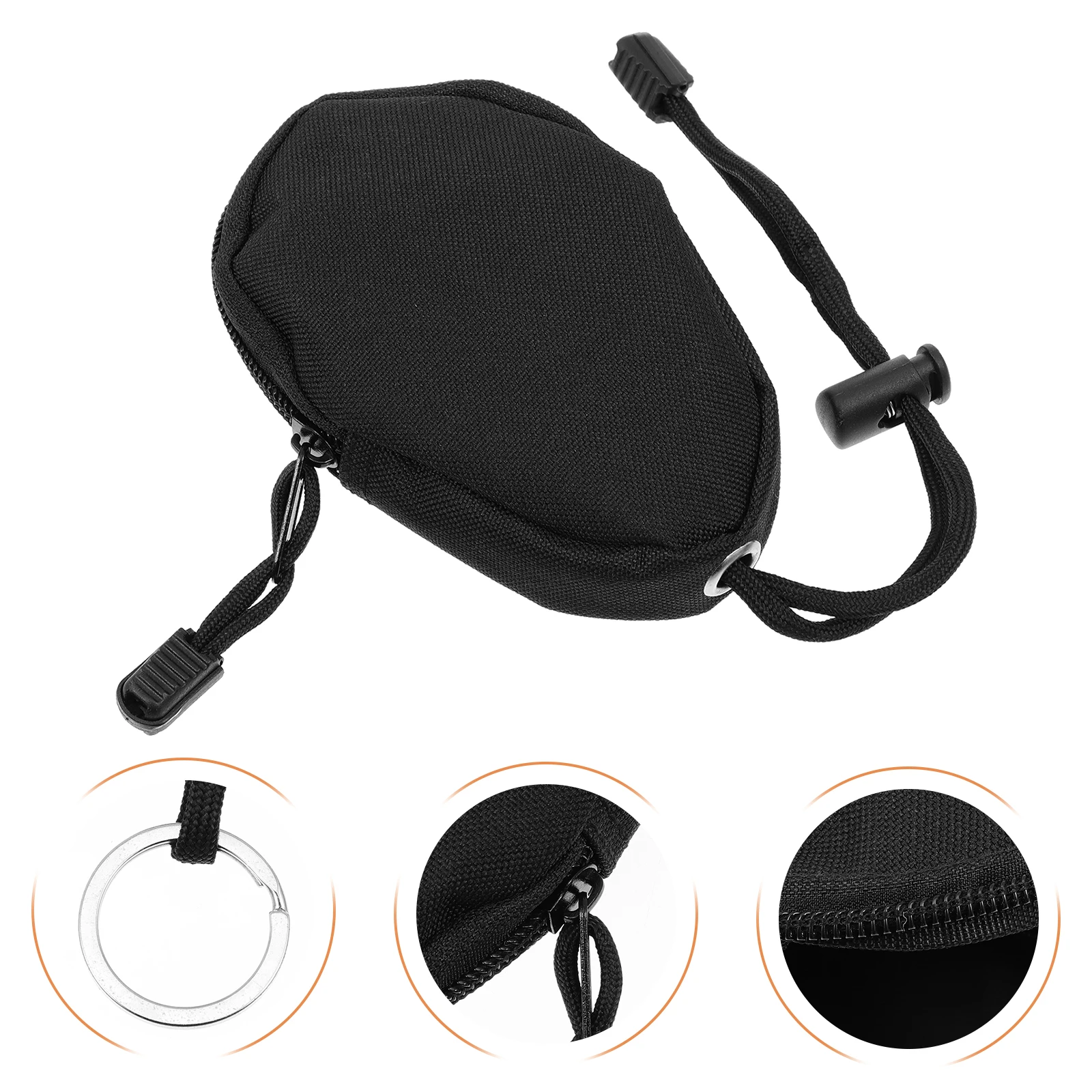 

Outdoor Key Bag Utility Pouch Cash Household Portable Black Oxford Fabric Storage Travel