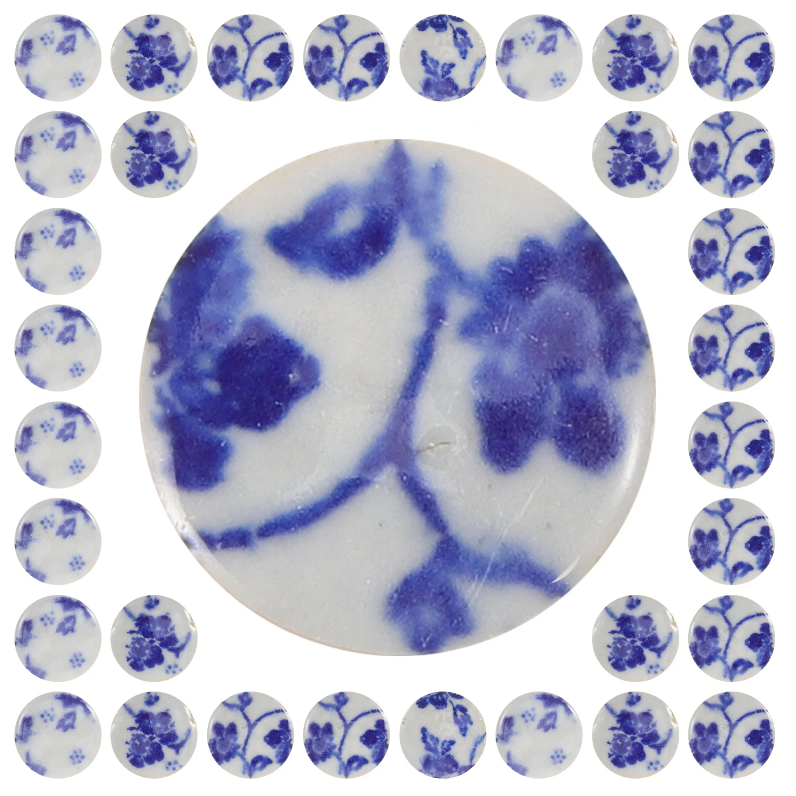 

1 Bag Of Blue White Ceramic Mosaic Pieces For Diy Art Craft Projects Flat Irregular Tiles Set Home Decor Garden Path Bathroom