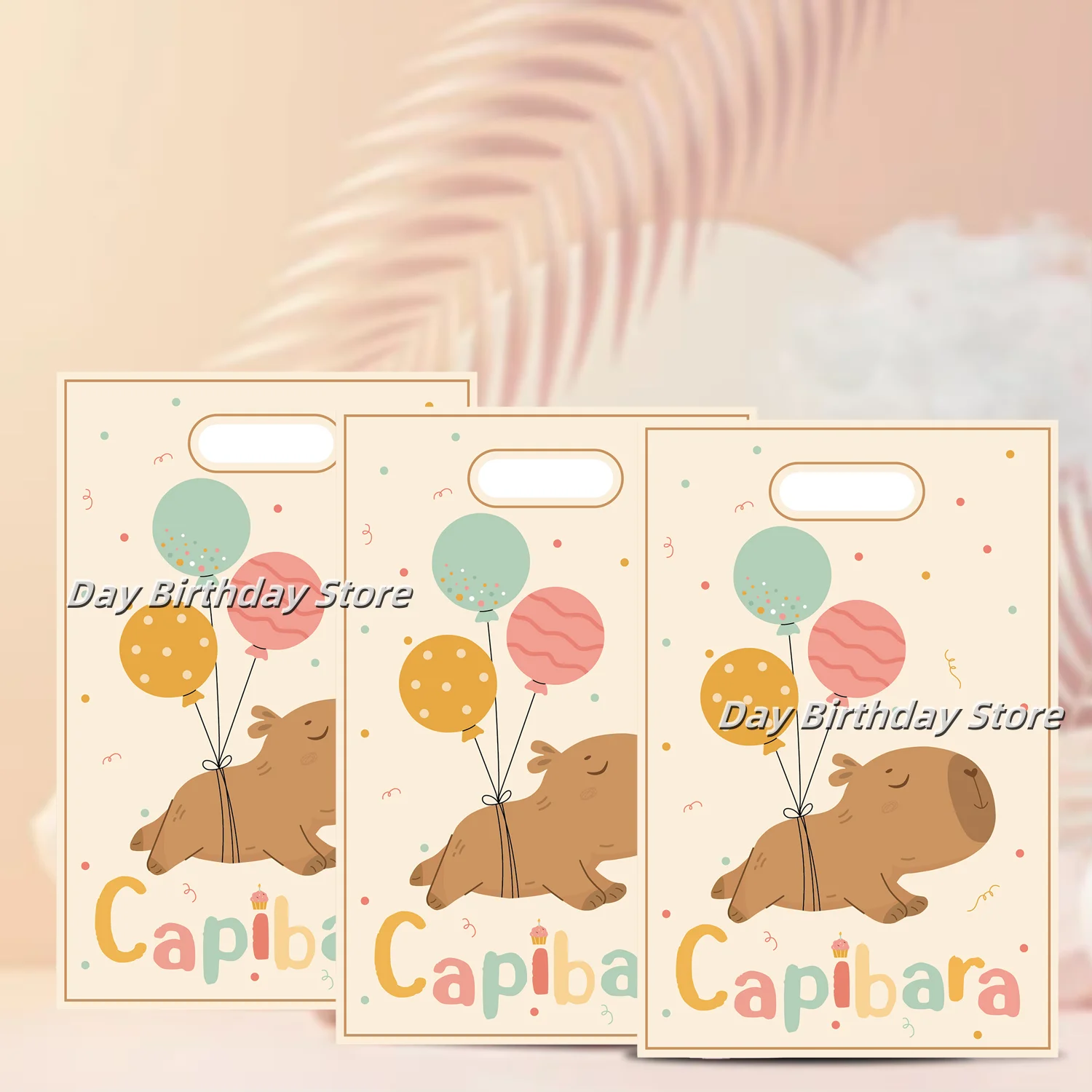 Подарочные пакеты с капибарой на день рождения, коробка-сюрприз с капибарой, сумка для подарков, сумка для конфет, принадлежности для детского душа, сувениры для детской вечеринки, подарки