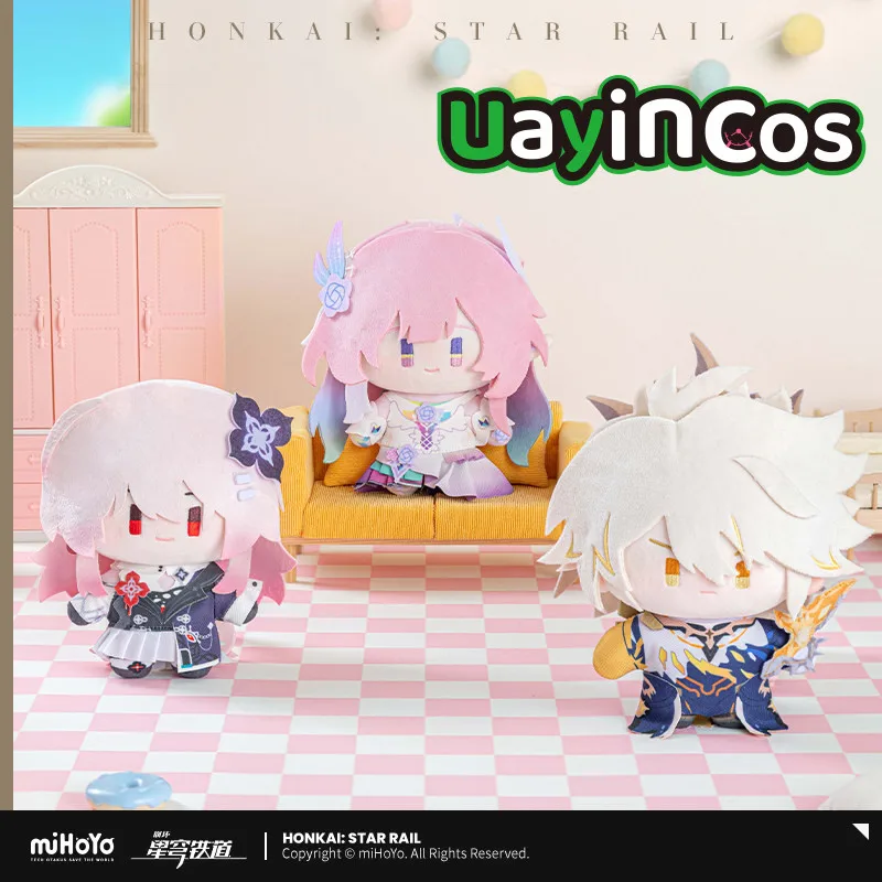 

In Stock 15cm Original Honkai：Star Rail Mydei Castorice Herta March 7th Phainon Stuffed Plushies Doll Clothes Ornament Anime Toy