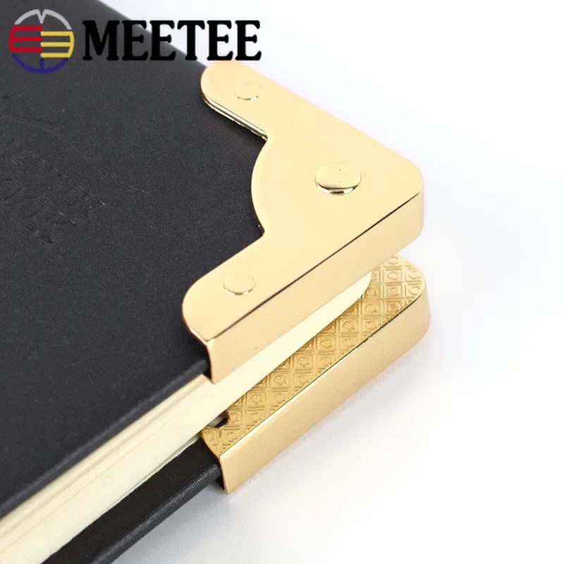 4/10pcs Meetee Bag Edge Corner Metal Buckles Purse Handbag Edges Protection Decor Clip Clasp for Bags Hardware Accessories