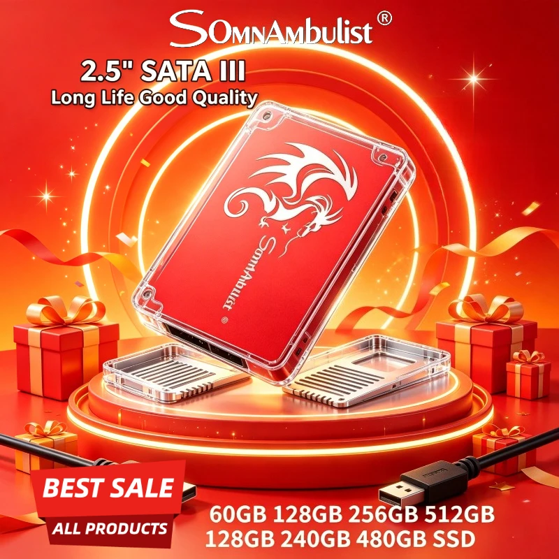 SomnAmbulist Sata3 SSD Solid State Drive 2.5 60GB 128GB 256GB 512GB 128GB 240GB 480GB for Laptop Desktop Hot Sale