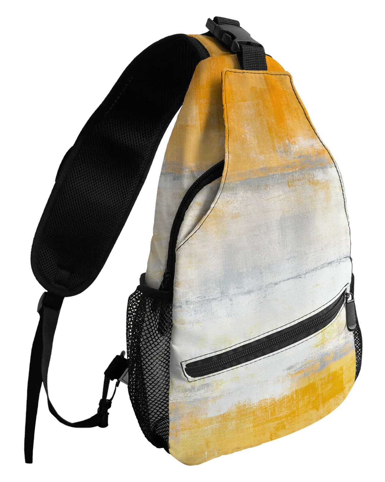 Bolsos de pecho de jengibre de arte abstracto para mujeres y hombres, bolsas de mensajero impermeables, bolso cruzado de un hombro ajustable, bolso de viaje deportivo femenino