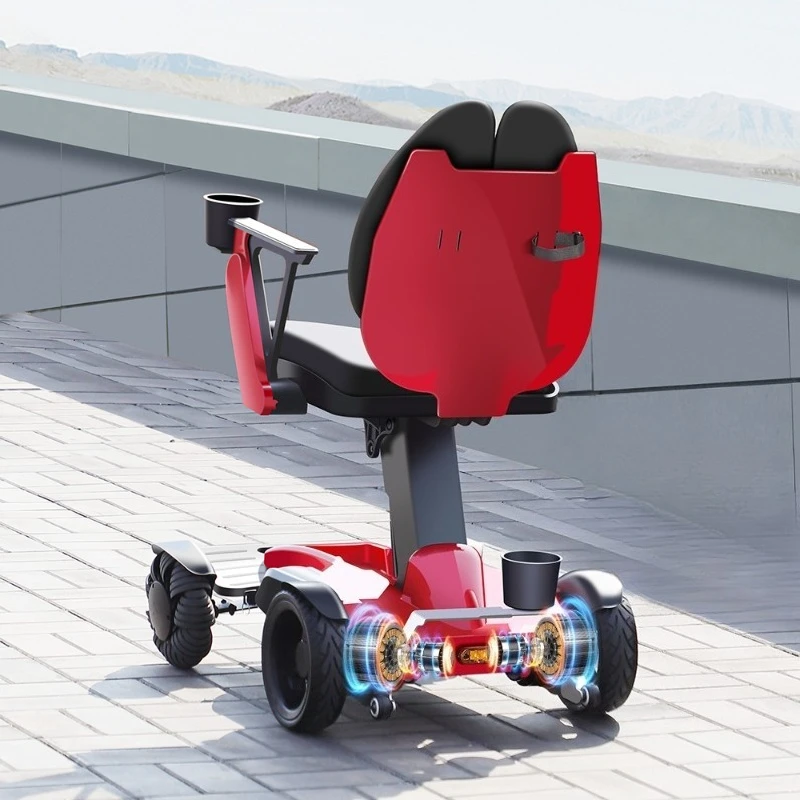 

Excellent Mountaineering 400W Brushless Electric Lightweight Electric Wheelchair Portable Foldable Disabled Wheelchair Scooter
