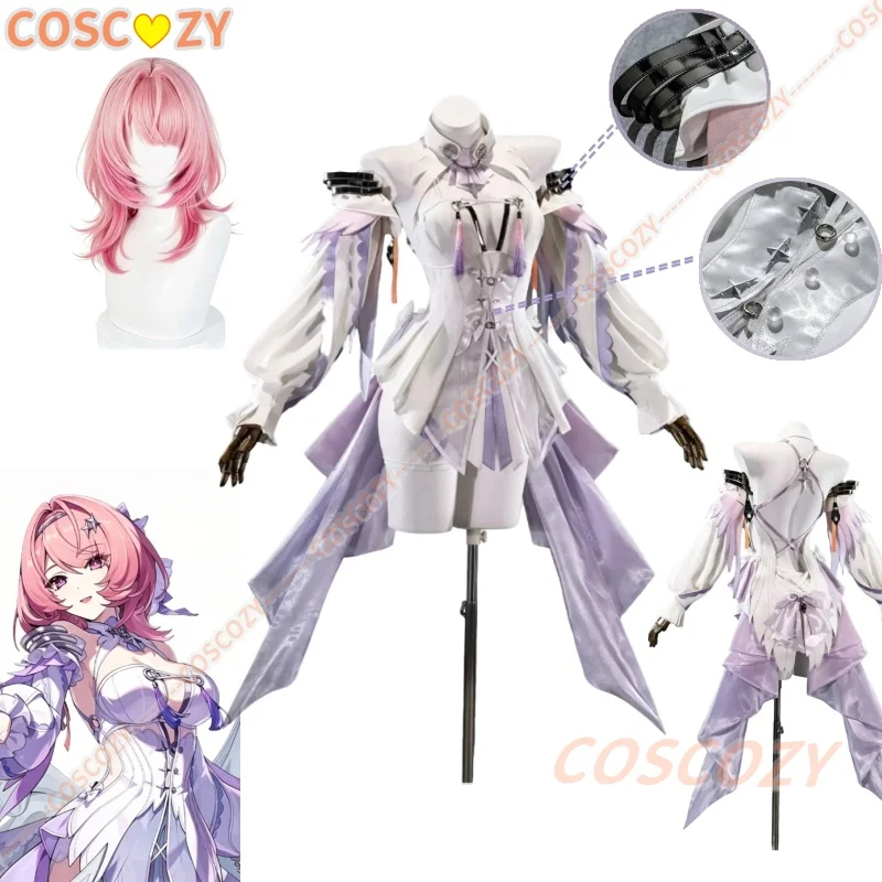 Image of Zenless Zone Zero Cosplay Remielle Kostüm Spiel-Outfit Damen Korsett-Kleid Weiß-Lila Kleid Halloween Anime Convention Komplettset