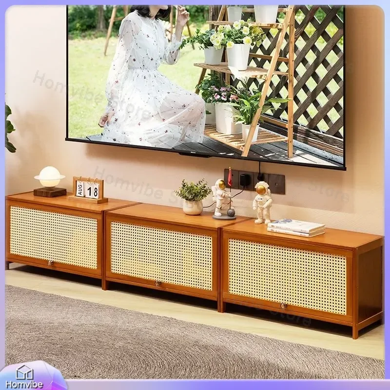 Modern Simple TV Stand Cabinet Coffee Table Combo Small Apartment Living Room Furniture Storage Unit Minimalist Design Home