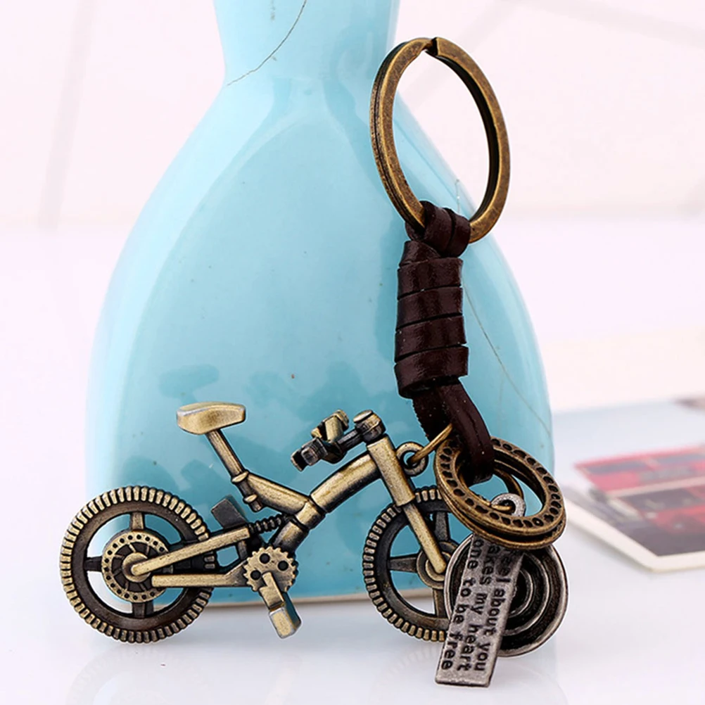 

2pcs Bicycle Keychain Alloy Vintage Bike Pendant Key Ring Bag Car Decorative Accessories Retro Motor Pendant