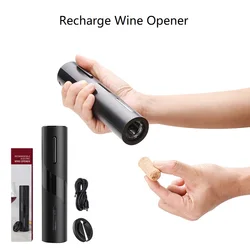 Electric Wine Opener Rechargable Power Type-C Home Corkscrew Foil Cutter Wine Areator Vocuum Stopper  Bar Accessories Gift Set