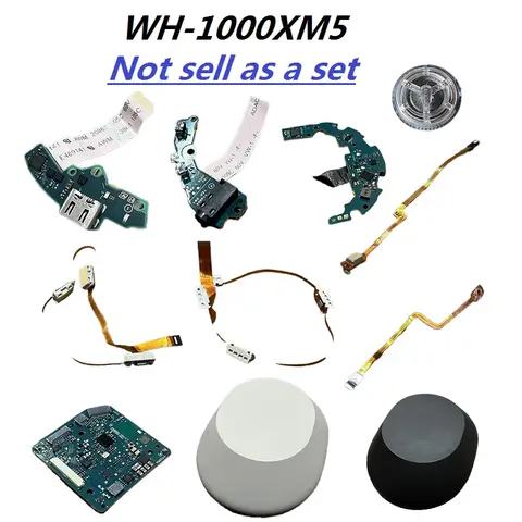 Original PCB Spare Parts For Sony WH-1000XM5 Headphone Replacement Charger port/Charger board/mother board/noise reduction label