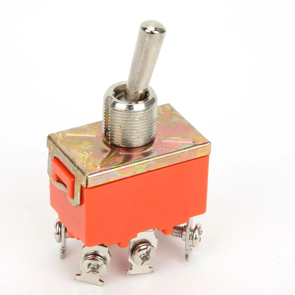 

10 шт. мини-переключатель E-TEN1321, 250В переменного тока, 15А, 6-контактный, кнопочный, оранжевый, 2 положения (ВКЛ/ВКЛ), для электромонтажных работ