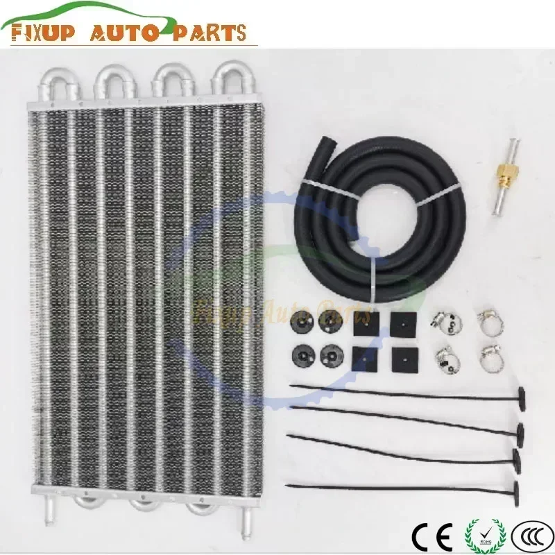 

8 Row Universal Aluminum Remote Transmission Oil Cooler Kit Auto-Manual Radiator Converter Kit Gearbox Car Accessories