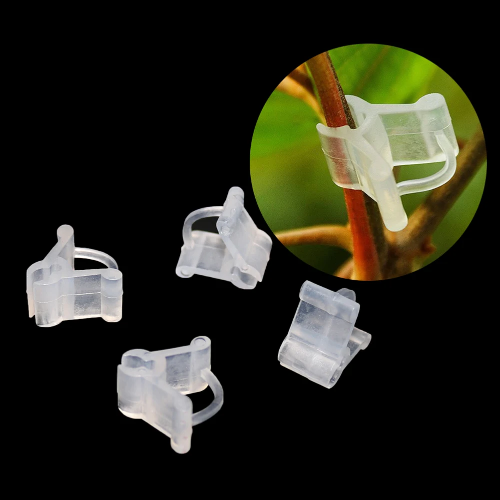 100 Pcs Plant Vine Fixed Clip Garden Planting Tool Plastic Grafting Retaining Clips Greenhouse Plant Vegetables Cultivation Tool