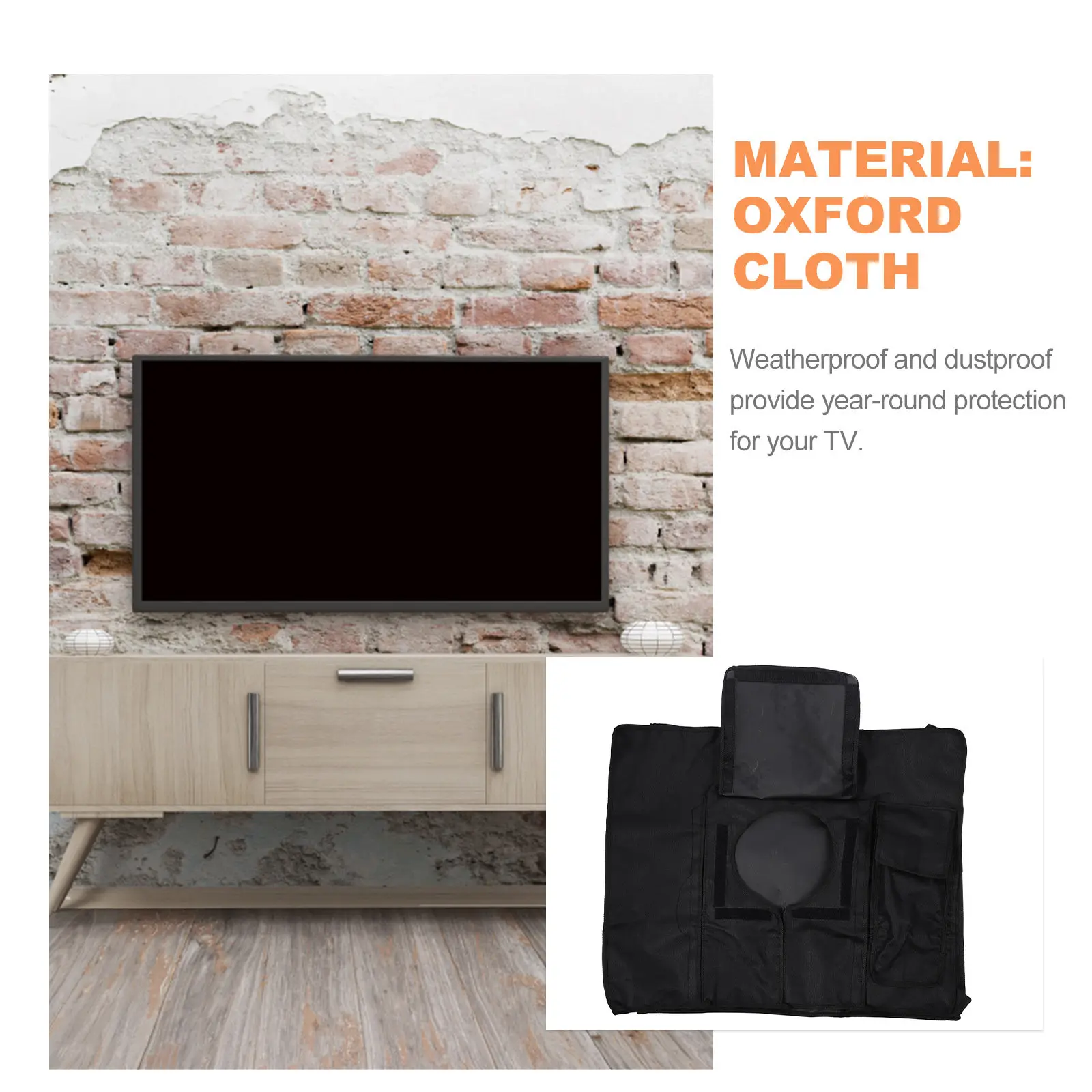 Waterproof TV Cover Outdoor Television Protector for 30-32Inch Flat Screen Dustproof Weatherproof TV Set Cover with Remote