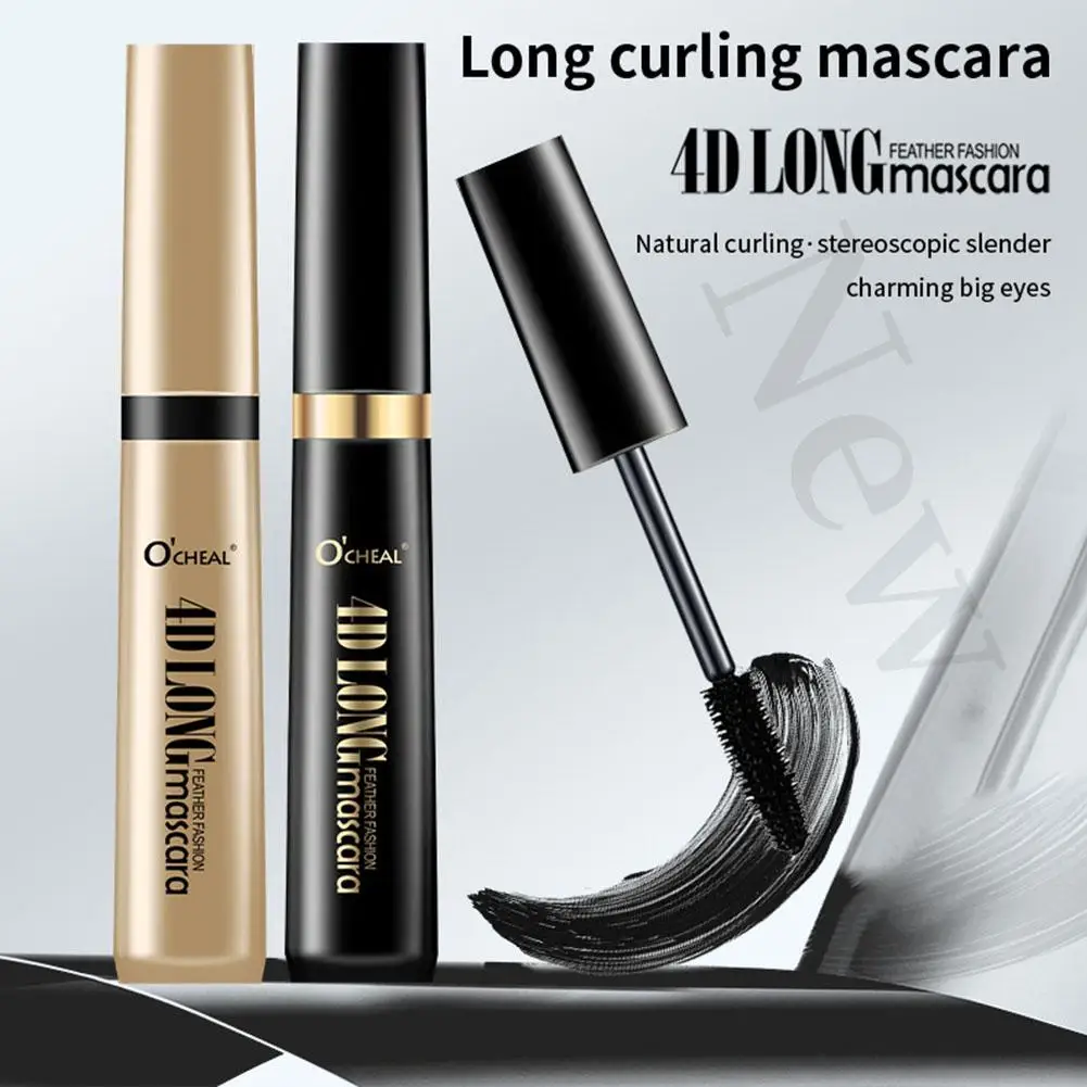 4D Mascara Slender Thick Curling Long Eyelashes Primer Waterproof Non-Smudge Lasting Anti-Sweat Mascara 1pc M3R4