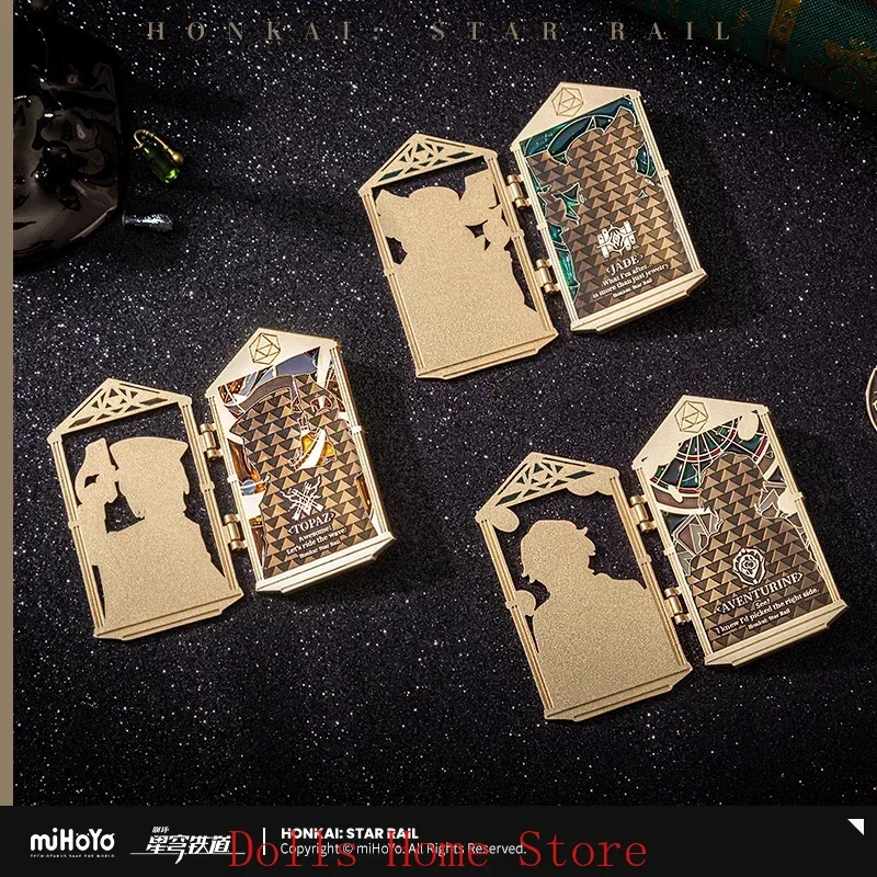 

Merchandise Anime Game Honkai: Star Rail Stoneheart’s Oath Ring Topaz Aventurine Jade Cosplay Metal Badge Brooch Official