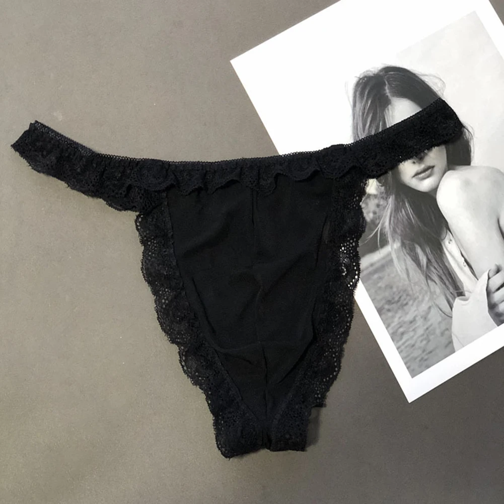 Men Sexy Lace Briefs Underwear Low Waist Thong Style with Mesh Pouch Gstring Underpants Designed for Comfort and Breathability