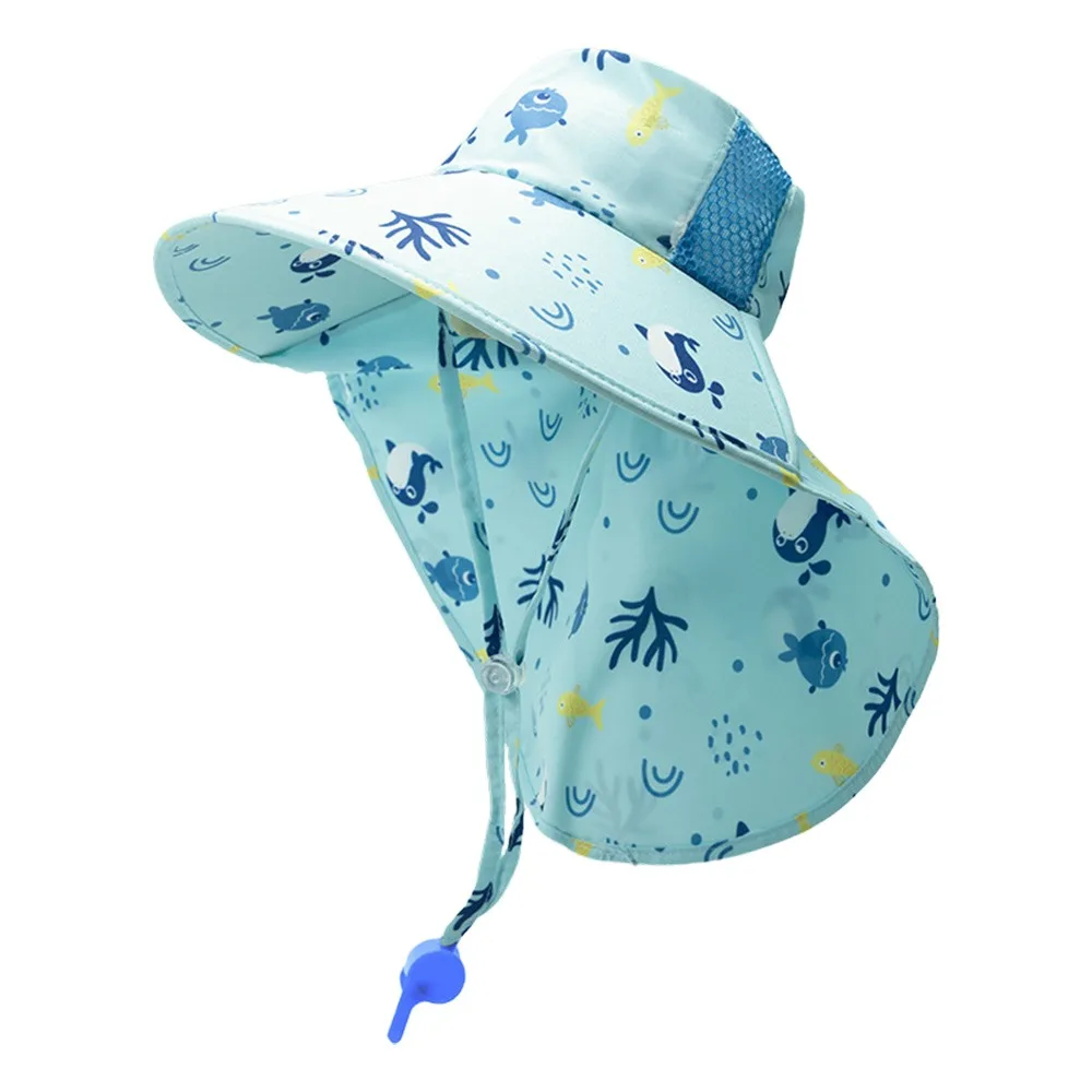 

Gifts Breathable Summer Children's Sun Hat Thin UV Protection Cartoon Shawl Sun Cap Wide-brimmed Girls' Fisherman's Hat