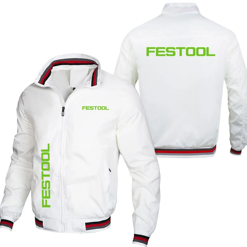 2025 Men's Windproof Comfortable Pilot Jacket Classic Simple Design High-End Brand Festool Tools Printed Outerwear for Men