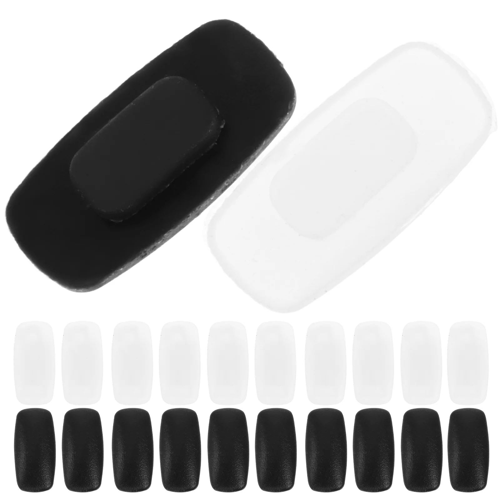 

SOESFOUFU 20 Pcs Silicone Eyeglass Nose Pads Anti Rectangular Comfortable Replacement for Glasses Sunglasses