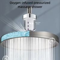 New 6 Modes 230mm Round High Pressure Top Spray Rain Showerhead Large Flow Supercharge Rainfall Shower Head Bathroom Accessories