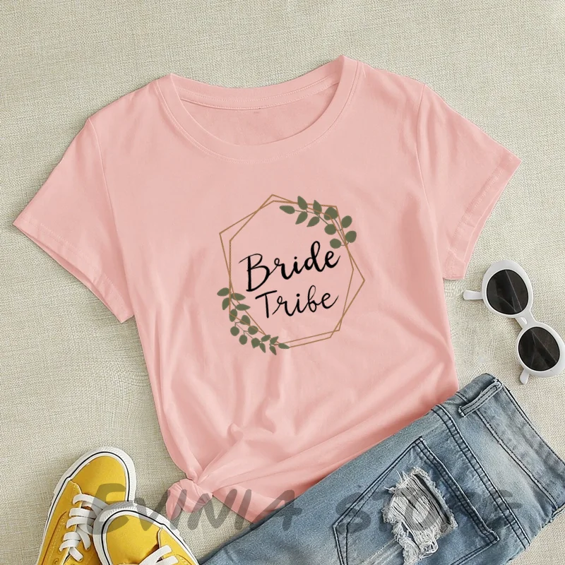 

Fashion Women T Shirt Bridal Bachelorette Party Team Bride Graphic T-shirt Casual Wedding Female Top Tee Camisas Mujer Tumblr