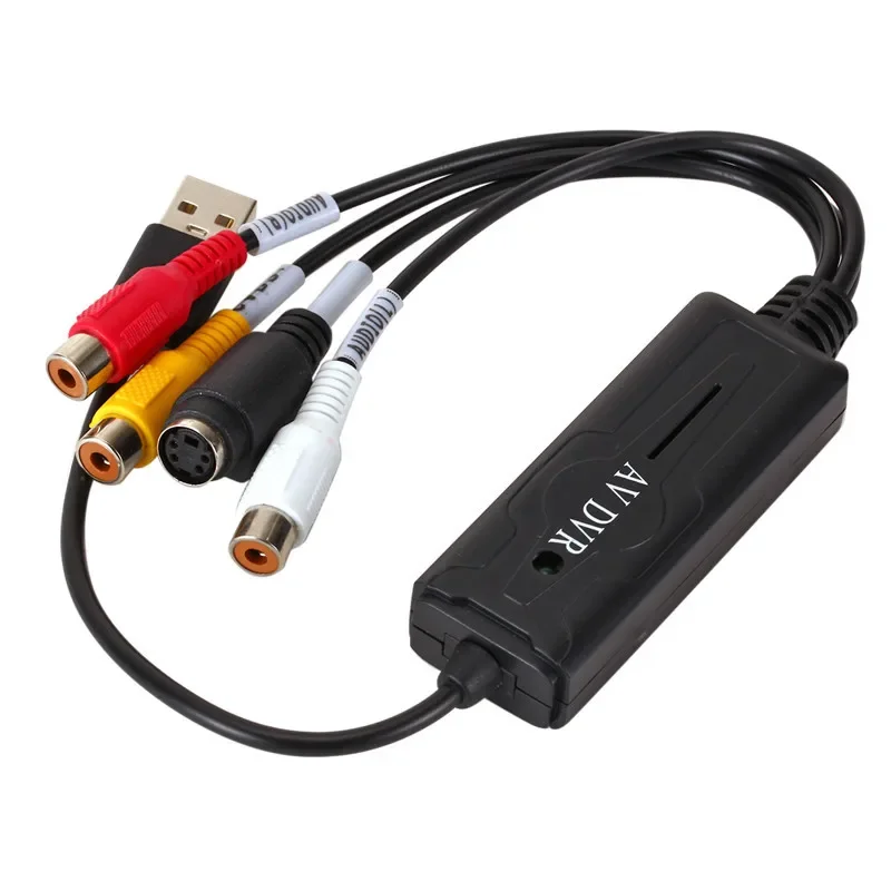 USB 2.0 Video Capture Card USB Digital To AV RCA Converter Portable Adapter Video Connecter Cable for DV/Hi8/VHS TV DVD for Home